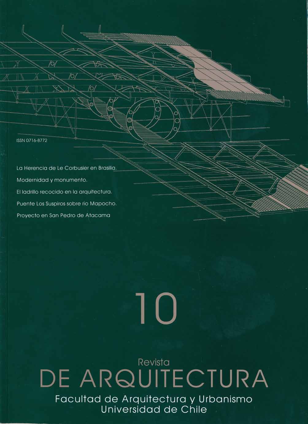 							Ver Vol. 9 Núm. 10 (1998): De arquitectura
						